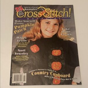 Vintage Cross Stitch! Magazine with Pumpkin Designs and Christmas Patterns 1995